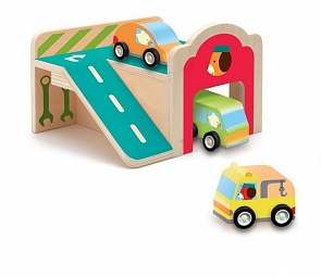 Деревянный конструктор – Гараж (Djeco, k06387)